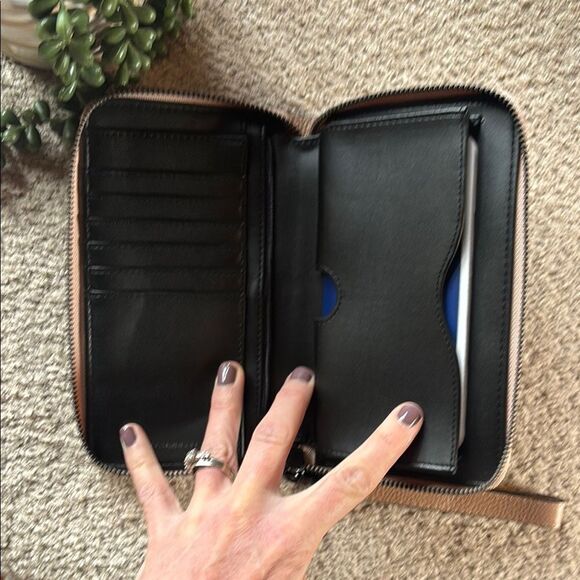 Rebecca Minkoff Taupe Leather Wristlet Wallet - Picture 5 of 16